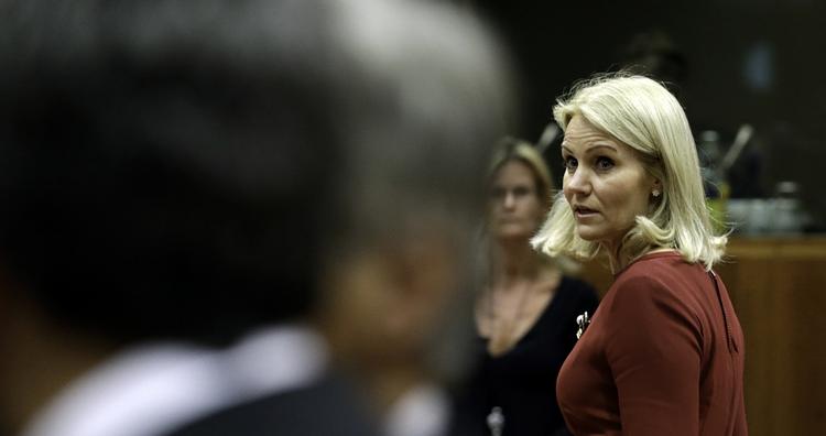 Den danske statsminister mener, at det efterhånden er helt naturligt - og meget glædeligt - at den nye EU-præsident kommer fra et østland. Her ses hun inden dagens topmøde i Bruxelles. 