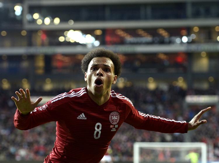 SKADET. En skade i en kamp for Toulouse i går koster Martin Braithwaite deltagelsen i næste uges kampe mod Tyrkiet og Armenien. 