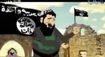 Gak. Her ser en af Islamisk Stats krigere ud som tegneseriefigur på den irakiske tv-kanal al-Iraqiya. 