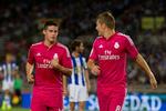 Nye. VM-topscorer Rodriguez (tv) og verdensmester Kroos er to af de nye store navne i Real Madrid. 