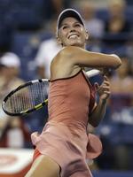 Usårlig. Caroline Wozniacki har fredag for tredje gang i karrieren mulighed for at spille sig i finalen ved US Open. 