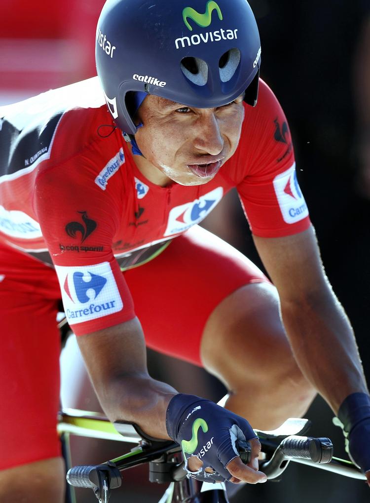 Færdig. Quintana komemr ikke til at lave en double med både Giro- og Vuelta-sejr i denne sæson. 