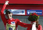 Førende: Alberto Contador er 20 sekunder foran Alejandro Valverde og yderligere 48 sekunder foran Rigoberto Uran. 