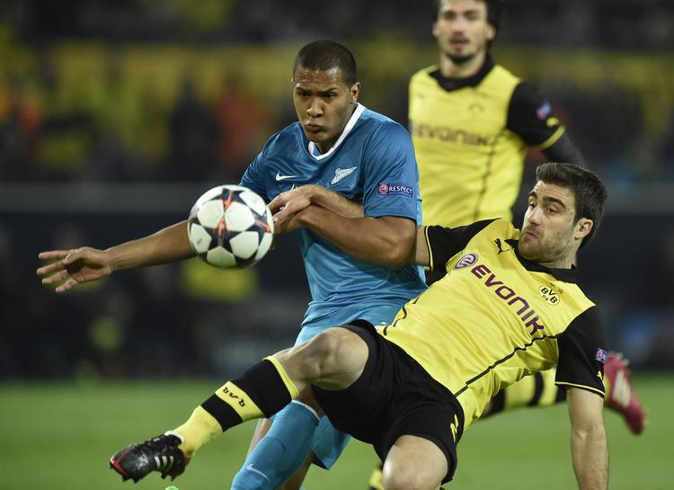 Wildcard. Salomon Rondon (i midten) skal levere for både Zenit og redaktionens Sofahold, når nu klubbens førsteangriber, Hulk, er ude med en skade. 