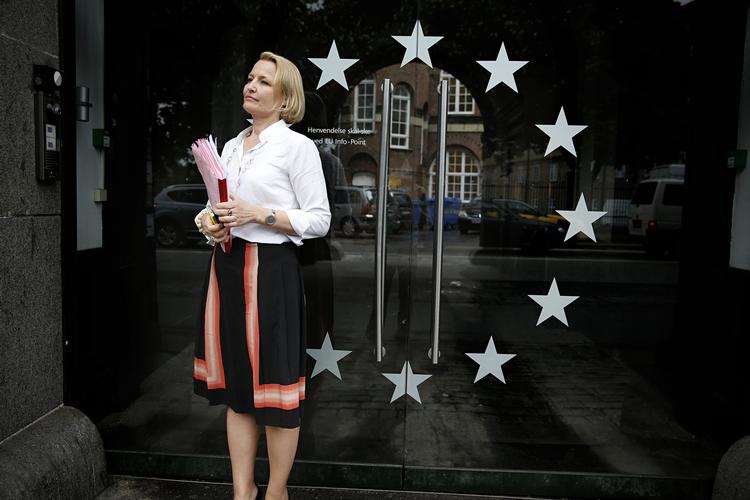 Rutine. Ditte Juul Jørgensen har sin vante gang i Bruxelles i generaldirektoratet for handel. 