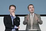Skuffet. Dansk Folkepartis Morten Messerschmidt (th) havde forventet, at Margrethe Vestager ville få en tungere kommissærpost end konkurrence. Socialdemokraternes Jeppe Kofoed vil vente med at bedømme omfanget af hendes nye magt. 