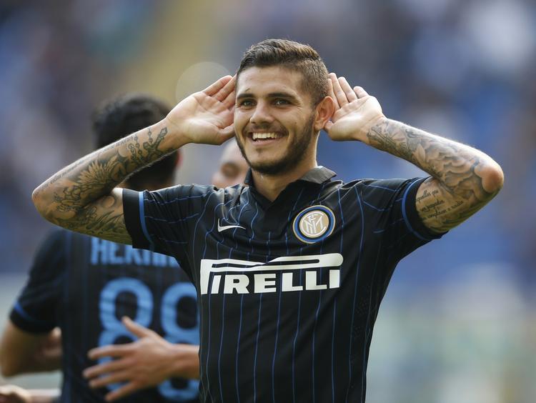 HATTRICK. Med målene til 1-0, 3-0 og 5-0 bidrog Mauro Icardi til Inters storsejr. 