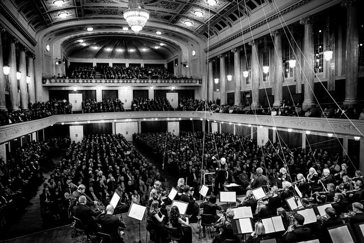 Koncert. Landsdelsorkestrene vil forsøge at overtage nogle af de opgaver, som det lukningstruede DR UnderholdningsOrkestret (DRUO) har varetaget førhen. Her ses UnderholdningsOrkestret i koncerthuset Wiener Konzerthaus i Wien. 