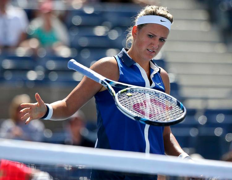 uhada. Tingene er på det seneste ikke helt gået, som Victoria Azarenka har ønsket det, og i New York blev hendes ketsjer straffet under kvartfinalen. Foto: Mike Groll/AP 