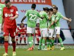 2-1. Da Wolfsburg for anden gang kom foran mod Bayer Leverkusen var Nicklas Bendtner og co. på kurs mod sejren. 