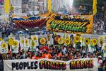 Klimamarchen passerer Columbus Circle i New York 