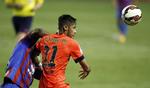 5-0. Barcelonas Neymar (th) kom igen på scoretavlen i kampen mod Levante. 