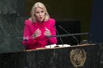 Taletid. Danmarks statsminister, Helle Thorning-Schmidt, talte i nat ved FN's generalforsamling i New York. 