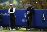 Holdkammerater. Irske Rory McIlroy (t.v.) og Thomas Bjørns makker, Martin Kaymer, var på træningsbanen sammen. 