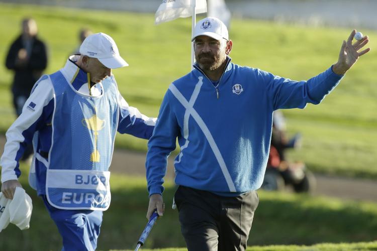 INDHENTET. Tre birdies bidrog Thomas Bjørm med på førstedagen af Ryder Cup. 