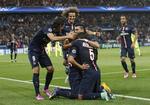Jubiiiii. PSG-spillere jubler over målscoring. 