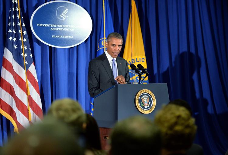Sikkerhedsbrist. Barack Obama var i midten af september i Atlanta for at diskutere ebola-situationen. 