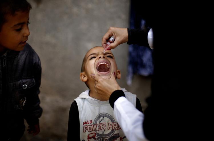SYGDOMSBEKÆMPELSE. En yemenitisk dreng får en dosis vaccine mod polio under en kampagne i april i år. 