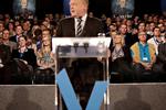 Udspil .Lars Løkke Rasmussen holder sin tale ved Venstres landsmøde i Herning tidligere i dag. 