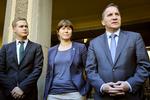 Nyvalgt. I sidste uge var den den nye svenske regering med Stefan Löfven (til højre) i spidsen klar og kunne fremlægge sit program. 