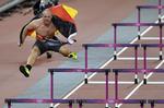 Vildbasse. Robert Harting jublede i London 2012 over sit OL-guld ved at tage en tur over hækkene. 