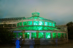 Palmehuset. Der er blandt andet stort lysshow i Botanisk Have under Kulturnatten. 