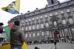Christiansborg Slotsplads. Kurdere demonstrerer i forbindelse med åbningen af Folketinget. 