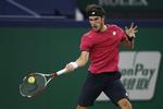 BESEJRET. Trods føringer i tredje sæt på 5-4 og 6-4 i det afgørende tiebreak formåede Leonardo Mayer ikke at besejre Roger Federer. 