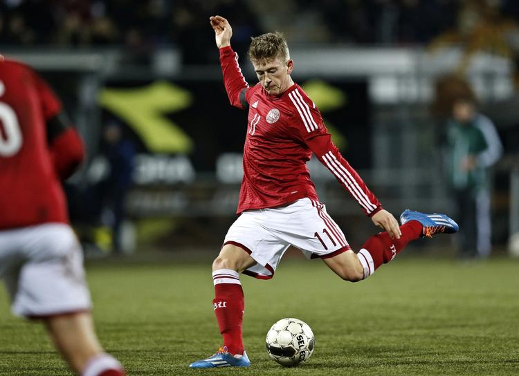 Talentfuld. AaB’s midtbanemand Nicolaj Thomsen er en af de mange unge interessante spillere på det danske U21-hold. 