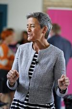 GLAD. Margrethe Vestager erklærer sig lykkelig over at være udnævnt som Danmarks næste EU-kommissær. 