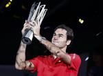 FINALESEJR. Med sejren i Shanghai er Roger Federer 1.000 point fra den førsteplads, han senest indtog for to år siden. 