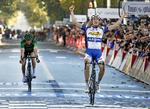 AFGØRELSEN. Efter 237 km i udbrud vandt Jelle Wallays spurten mod Thomas Voeckler. 