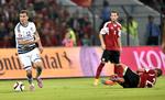 ROST. Af de elleve i den danske startopstilling var Andreas Bjelland den bedste mod Albanien. 