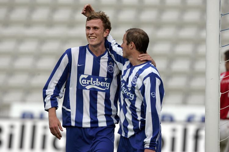 OB'er. I efteråret 2004 spillede Pontus Segerström (t.v.) 8 kampe i Superligaen for OB. 