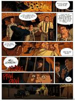 Gangstere. Fabien Nury og Sylvain Vallées 'Der var engang i Frankrig' læner sig op ad Sergio Leones 'Once Upon A Time In America' med deres fortælling om emigranter, der tager gangstermetoder i brug. Tegning: Sylvain Vallée 