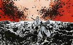skyttegravskrig. Den franske tegner Jacques Tardi dramatiserer Første Verdenskrig i sin 'fandens til krig', hvor han er helt nede i skyttegravenes ælte og beskriver krigens rødsler på nærmeste blodige hold. Tegning: Tardi 