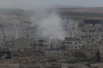 Luftangreb. I de seneste 48 timer har den amerikansk-ledede koalition gennemført omkring 40 luftangreb i Kobane. 