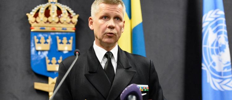 Sverige. Kommandør Jonas Wikström fra det svenske forsvar, holdt fredag en pressekonference om aktionen i Skærgården. 
