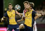 KAMP. Hjemmeholdet fra Aalborg fik dog udlignet Quincy Antipas’ føringsmål, hvilket selvfølgelig ærgrede Hobro-træner Jonas Dal. 