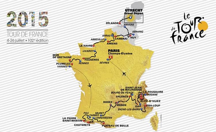 RUTEN. Fra Utrecht til Paris er den korte udgave af næste års Tour de France. 