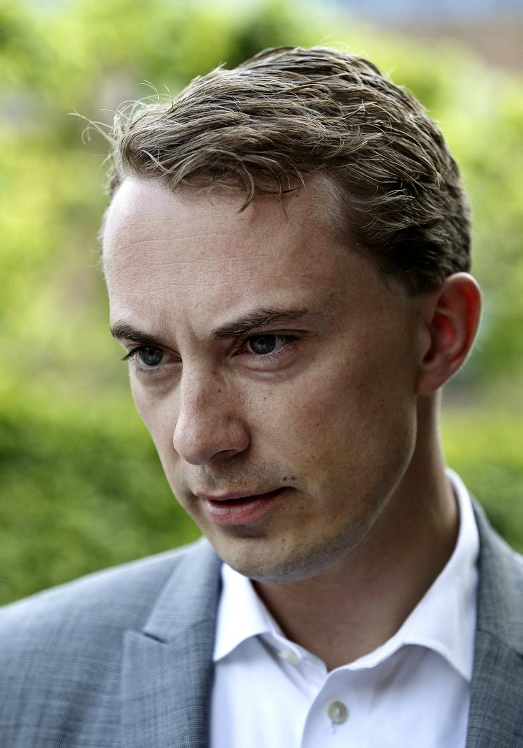 EP-poster. Dansk Folkepartis Morten Messerschmidt kunne ikke få opbakning til at blive leder af delegationen for Schweiz, Norge og Island. 