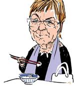 Marianne Jelved. 71 år. Kulturminister siden 2012. Tidligere formand for Radikale Venstres folketingsgruppe 1988-93 og 2001-2007. Økonomiminister 1993-2001. Uddannet folkeskolelærer. Tegning: Mette Dreyer 