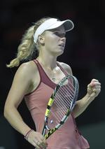 Fremad. Caroline Wozniacki har sammen med rumæneren Simona Halep vist størst styrke ved WTA Finals. 