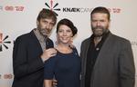 Peter Gantzler, Martin Brygmann og Lærke Winther var blandt deltagerne til det store Knæk Cancer-show, der samlede penge ind til indsatsen mod kræft. 