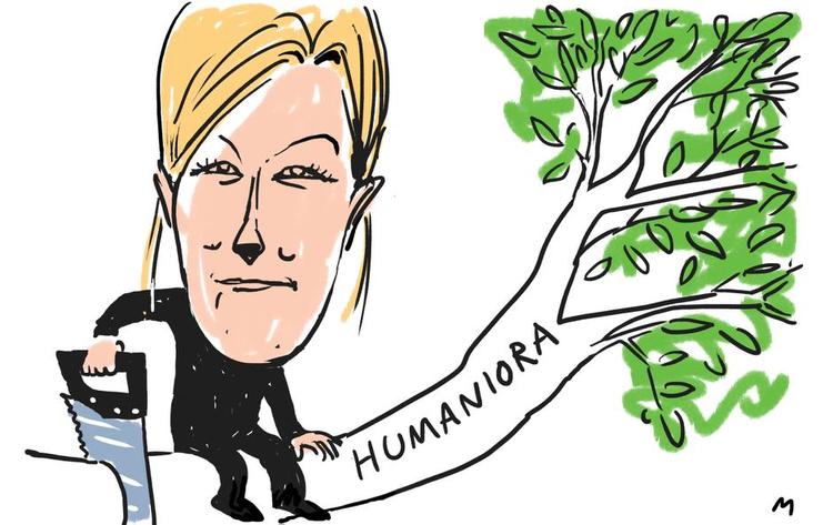 Vækststrategi? »Det vil være en svækket politik, hvis en hel generation af nye danske studerende og forskere ikke kan uddanne sig til at beskæftige sig med en del af verden, som Danmarks egen fremtid er knyttet til«, skriver Ravinder Kaur. Tegning: Mette Dreyer 