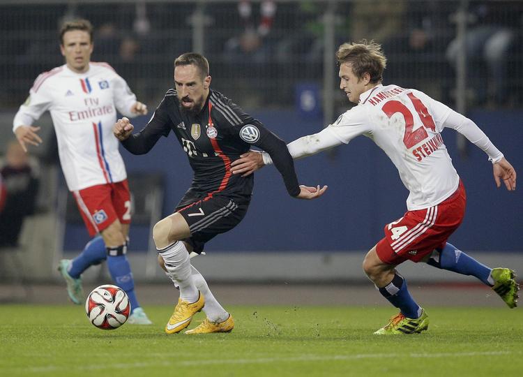MÅLSCORER. Bayern München kom foran 3-0 mod HSV på et mål af Franck Ribery. 