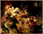 Gru. På Musee d'Orsays Sade-udstilling hænger blandt mange andre værker Eugène Delacroix' 'La Mort de Sardanapale' fra 1827. 