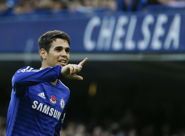 Oscar. Den brasilianske midtbanemand omsatte i 1. halvleg en flot Chelsea-kombination til 1-0. 