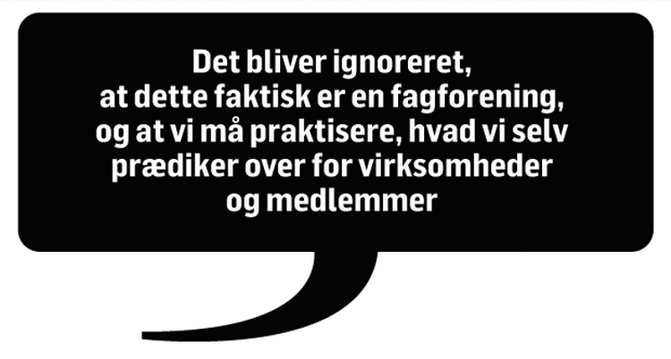 kritik. Et af de mange kritiske udsagn fra de ansatte i Dansk Magisterforening om arbejdsmiljøet i fagforeningen, der har 46.000 højtuddannede som medlemmer. Grafikken i teksten viser flere udsagn. 