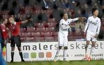 Comeback? Nicolai Jørgensen (th) spillede sin seneste landskamp for et år siden, da Norge blev slået 2-1. 